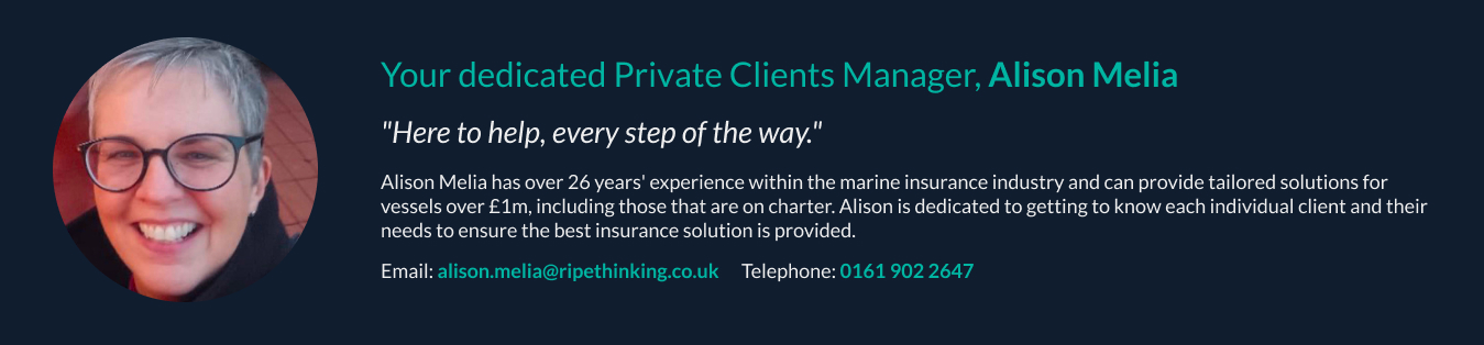 Insurance specialist for yacht and motor cruiser over £1m